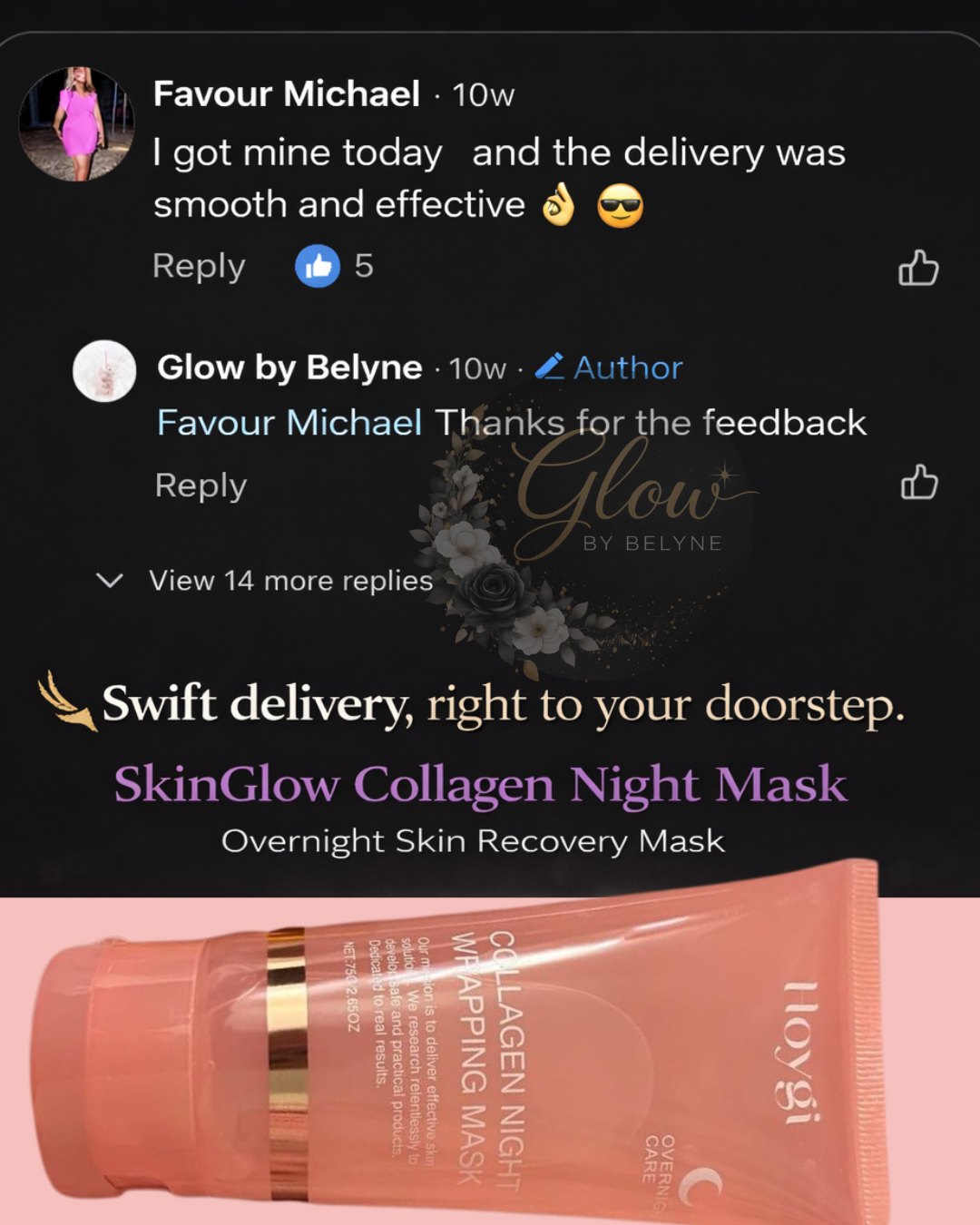 Customer feedback comment about swift delivery and results