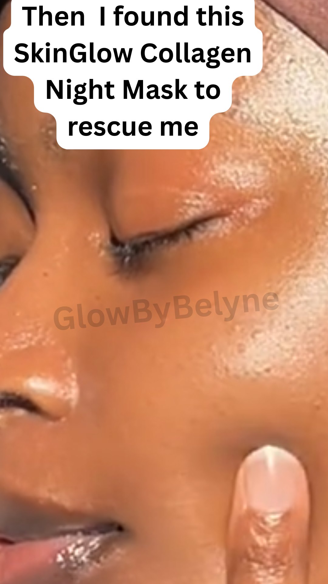 Customer describing how she found the collagen night mask