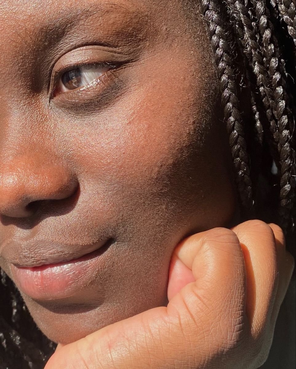 Close up of smooth even skin texture